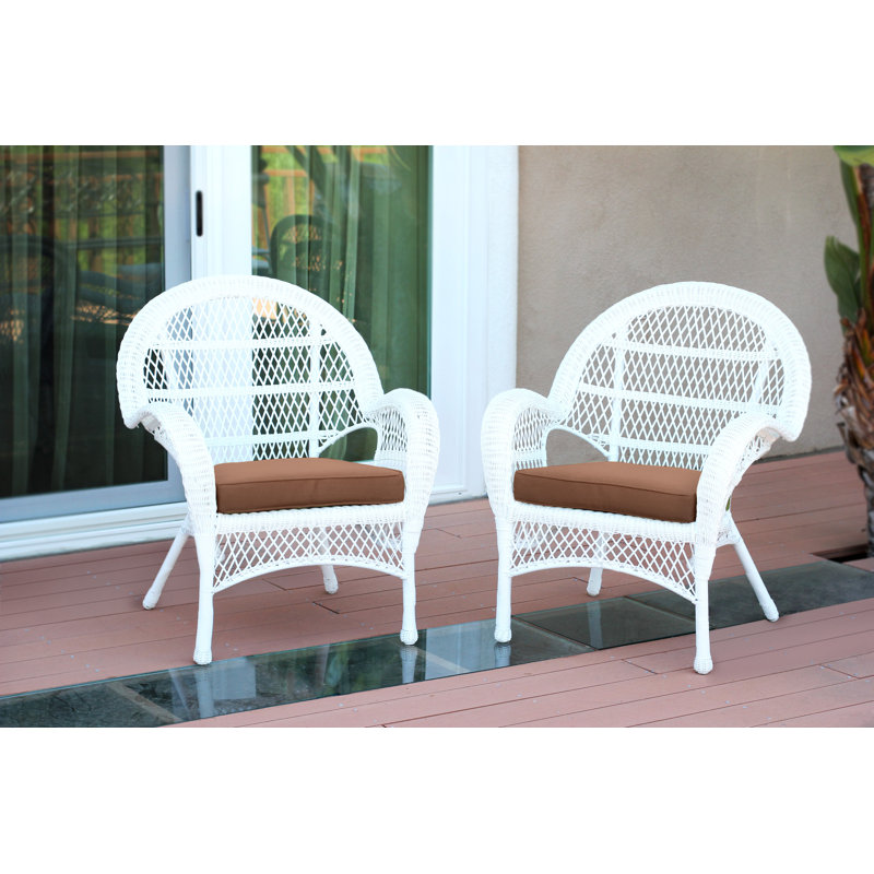 Ophelia & Co. Maltby Wicker Patio Chair with Cushions & Reviews Wayfair